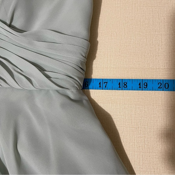 JENNY YOO Women Bridesmaid Wedding Long Gown Adeline Morning Mist size 12 - Picture 9 of 12